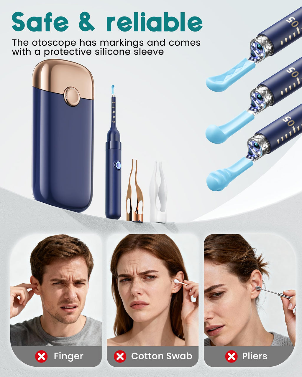 Loyker Ear Wax Removal Kit with 1080P Camera – Visual Ear Cleaner (12 Tips)