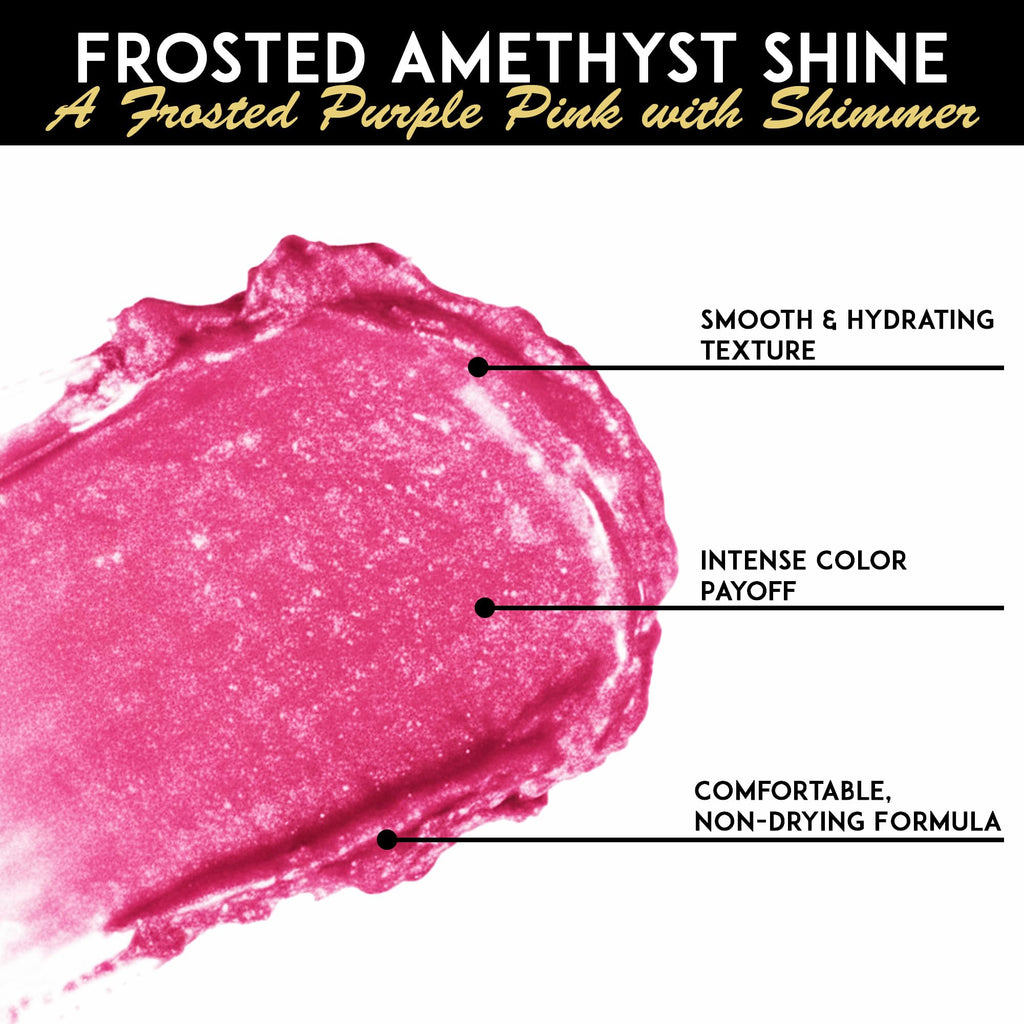 L'Paige Designer Lipstick Frosted Amethyst Sheen – Cool Berry Pink, Aloe Vera-Based Moisturizing Formula (Shade L53)