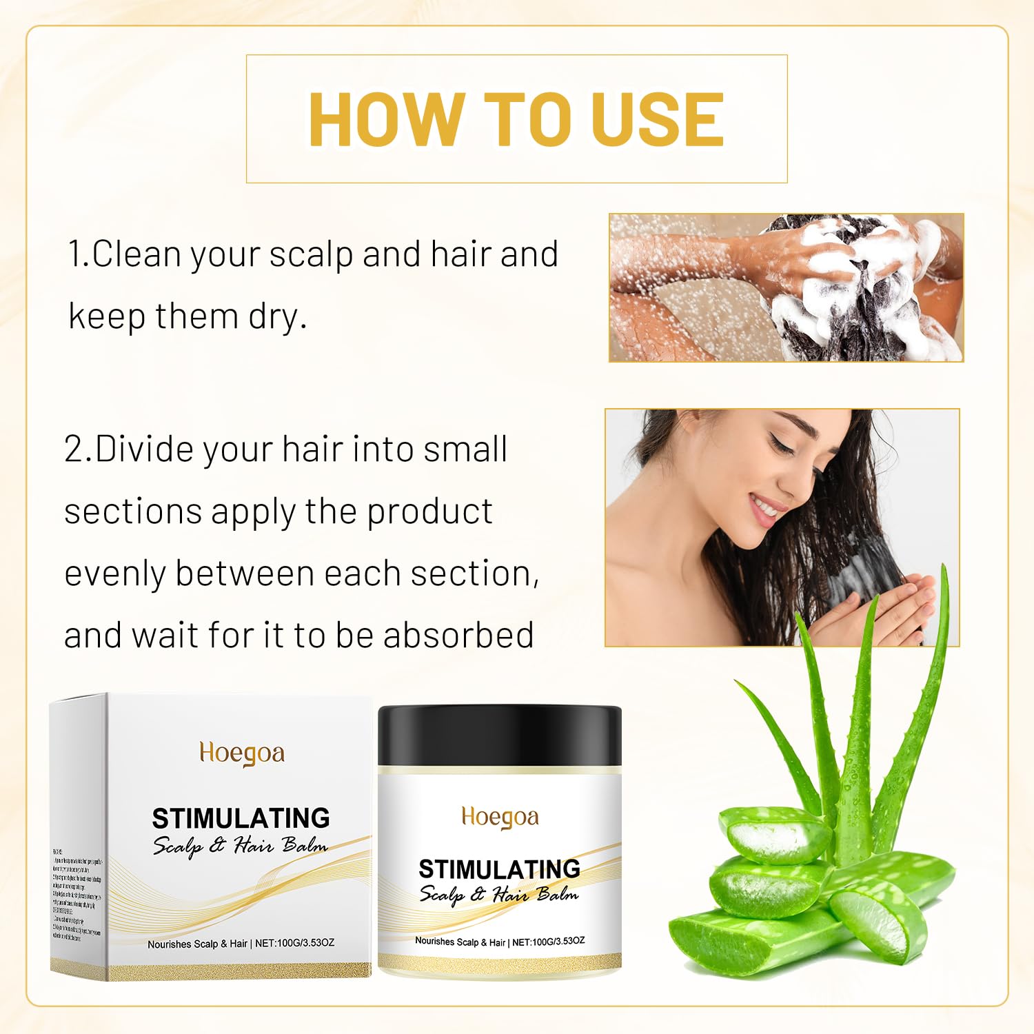 LSROUMEL Stimulating Scalp & Hair Balm — Nourishes Scalp & Hair (Shea & Mango Butter) 2PCS