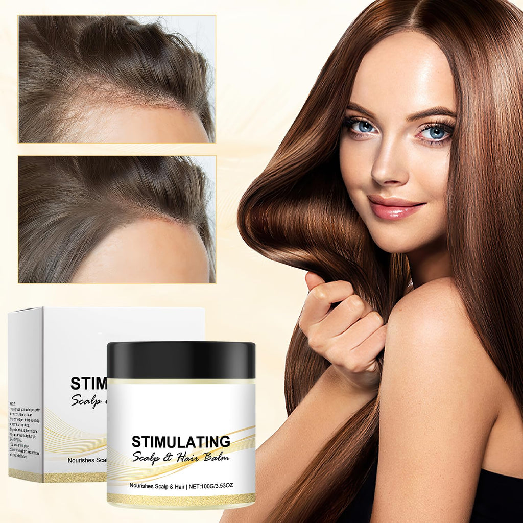 LSROUMEL Stimulating Scalp & Hair Balm — Nourishes Scalp & Hair (Shea & Mango Butter) 2PCS