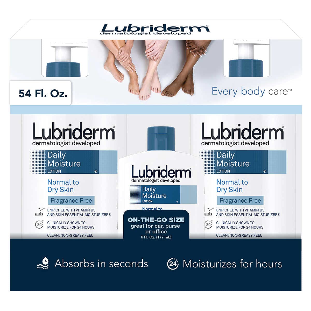 Lubriderm Daily Moisture Lotion Fragrance Free – 3-Pack