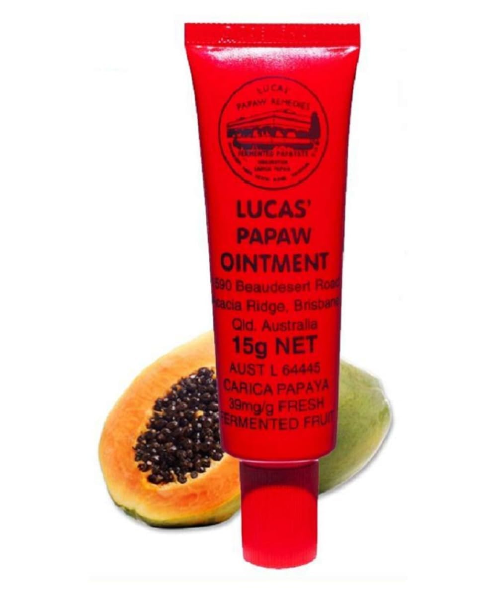 Lucas Papaw Ointment – 15g Tube with Lip Applicator – 2-Pack – Multi-Purpose Skin Relief – Made in Australia