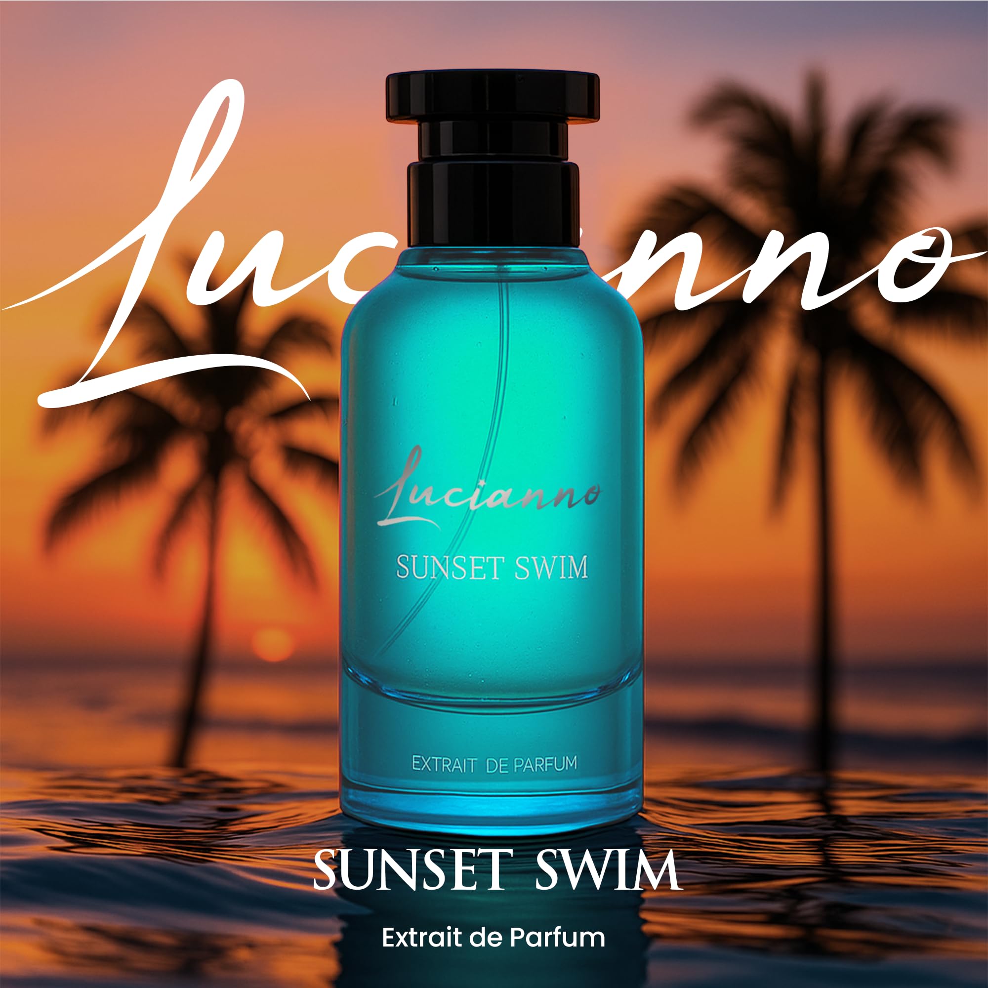 Lucianno Sunset Swim Extrait De Parfum 100mL – Long-Lasting Citrus Scent for Men & Women