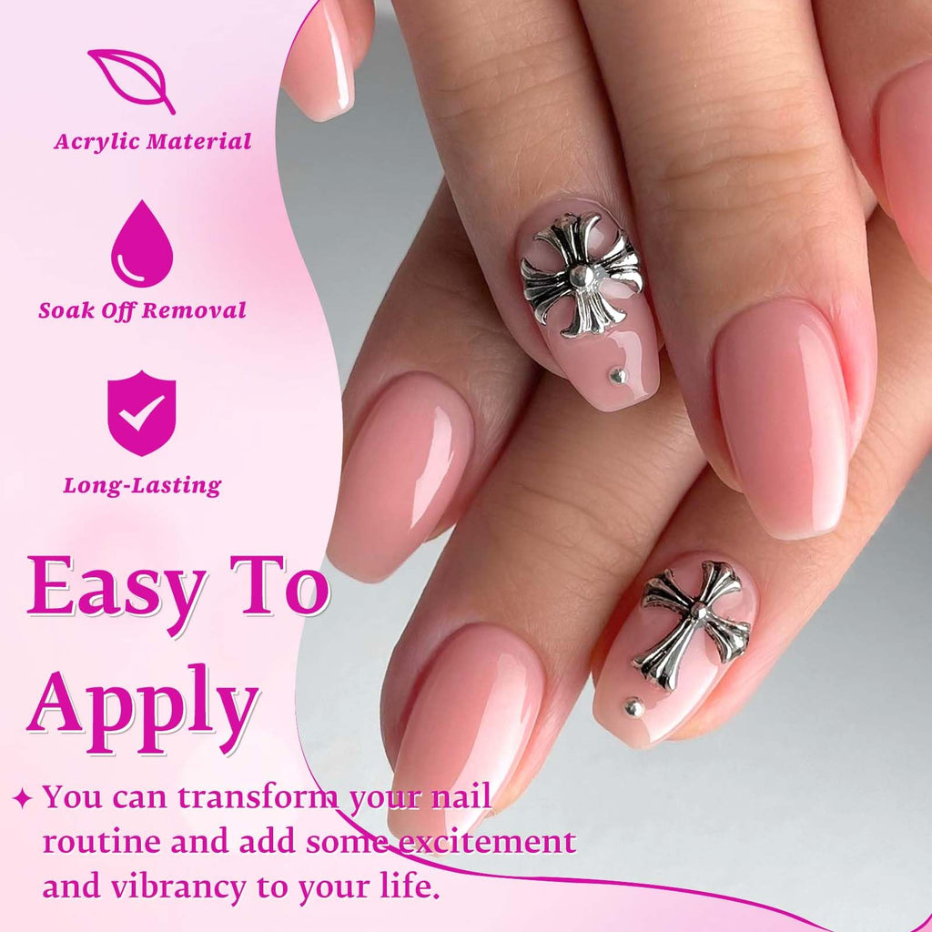 LuckForever 576pc Coffin Press-On Nails Kit — Short Acrylic Nails with Glue Tabs (24 Colors)