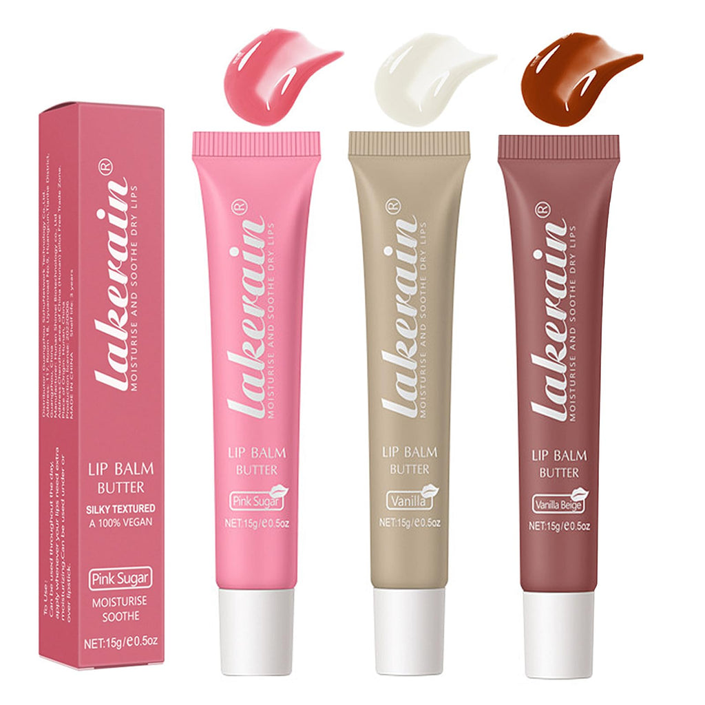 LuckNest 3 Color Glossy Lip Balm – Moisturizing, Non-Sticky High-Shine Lip Glow