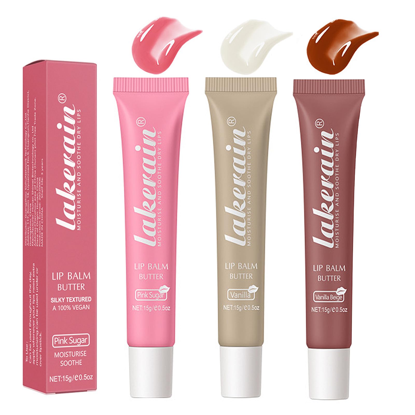 LuckNest 3 Color Glossy Lip Balm – Moisturizing, Non-Sticky High-Shine Lip Glow
