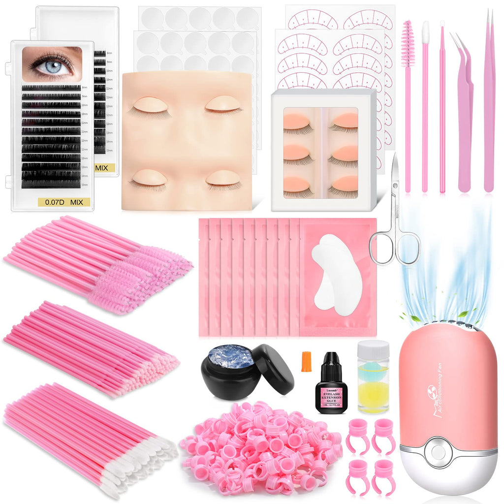 Lucomb DIY Lashes Extension Kit – 227 PCS Lash Training Starter Set