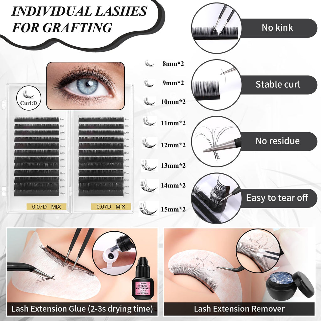 Lucomb Eyelash Training Kit — Complete Practice Set with Mannequin Head
