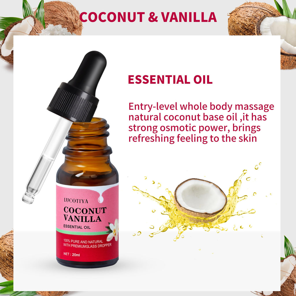 LUCOTIYA Coconut Vanilla Spa Gift Set – Travel Size Gifts for Women