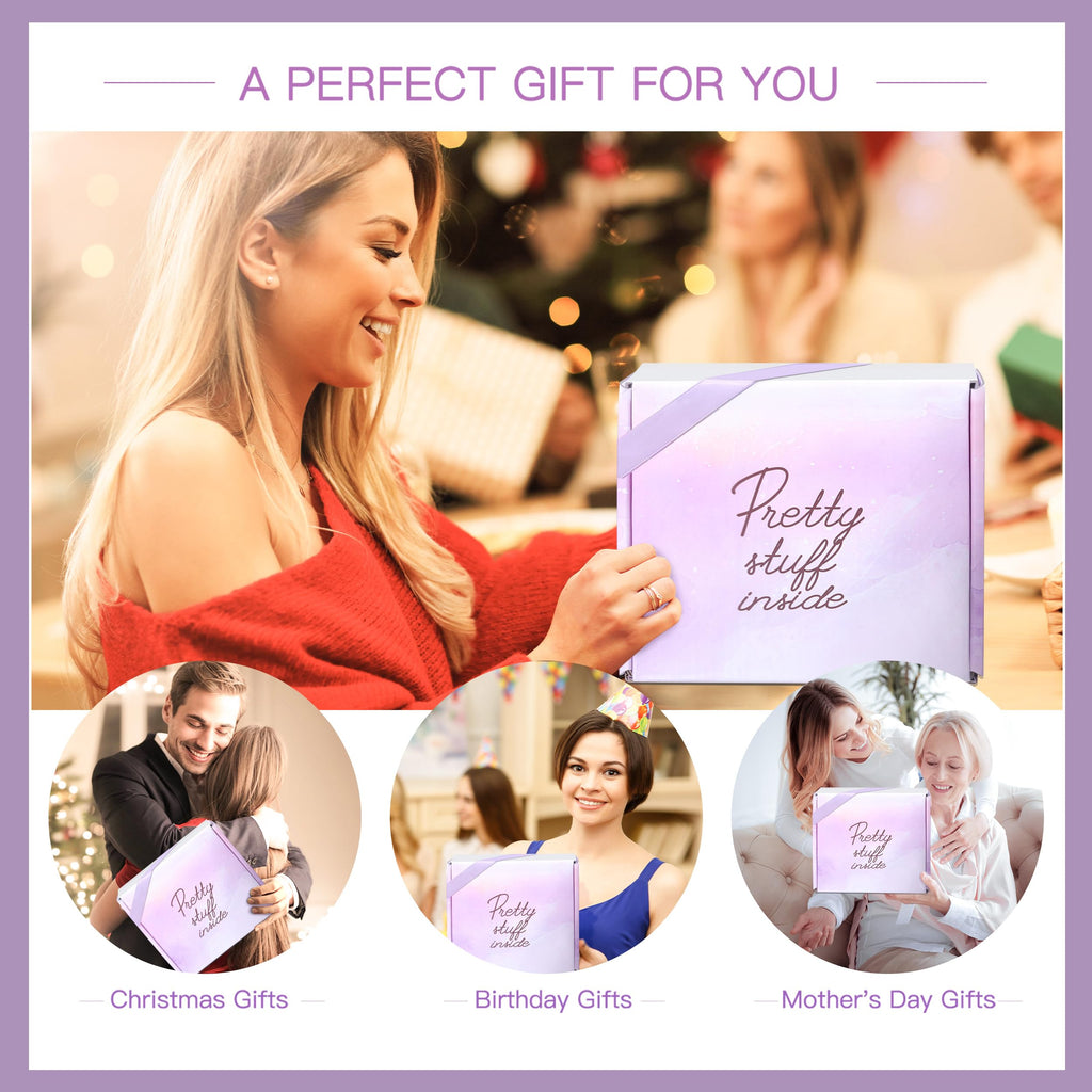 LUCOTIYA Lavender Spa Gift Set – 10-Piece Womens Bath & Body Gift Basket