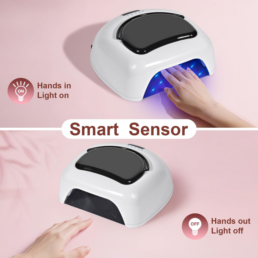 Ludysic 96W UV LED Nail Lamp – Cordless, Auto Sensor, 4 Timers for Salon & Home