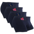 LUEXBOX Pocket Underwear with Hidden Pocket – Travel Boxer Briefs (Dark Blue) – 4 Pack