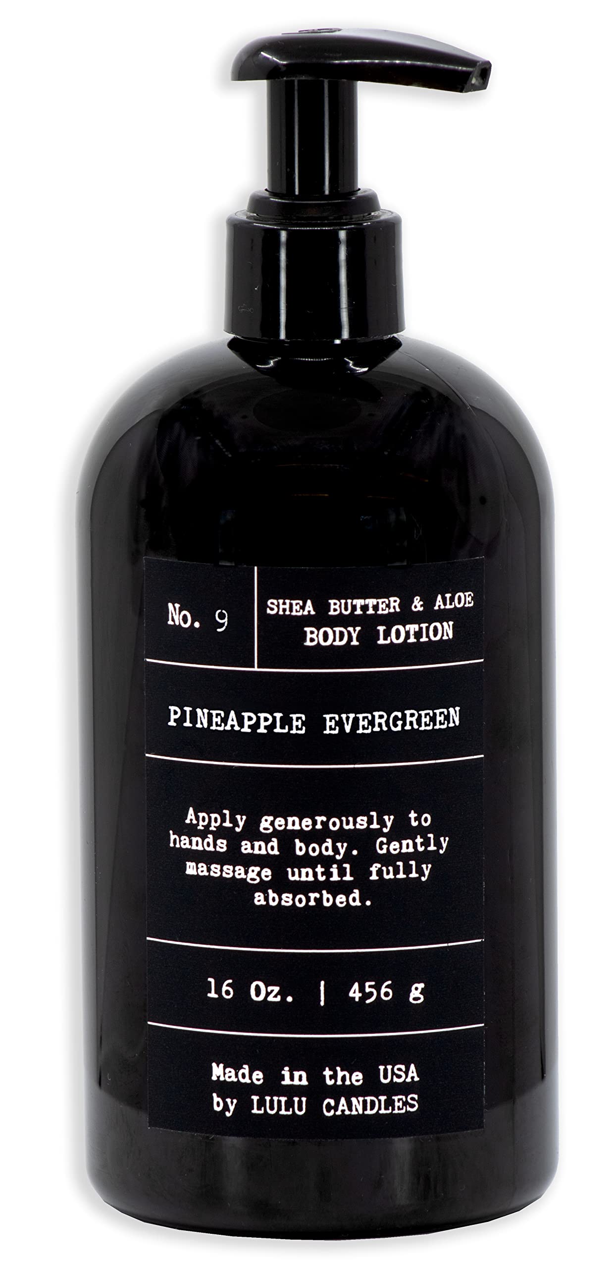 Lulu Candles Pineapple Evergreen Moisturizing Body Lotion – Shea Butter & Aloe, Non-Greasy, 16 oz