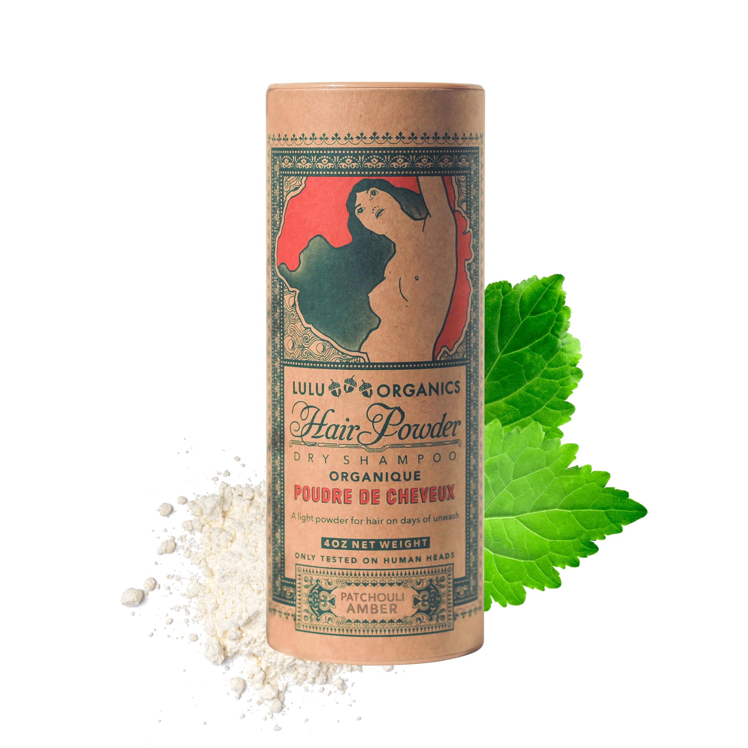 Lulu Organics Dry Shampoo Powder - Non-Aerosol, Talc-Free, Paraben-Free for Dark, Blonde or Oily Hair | 4oz
