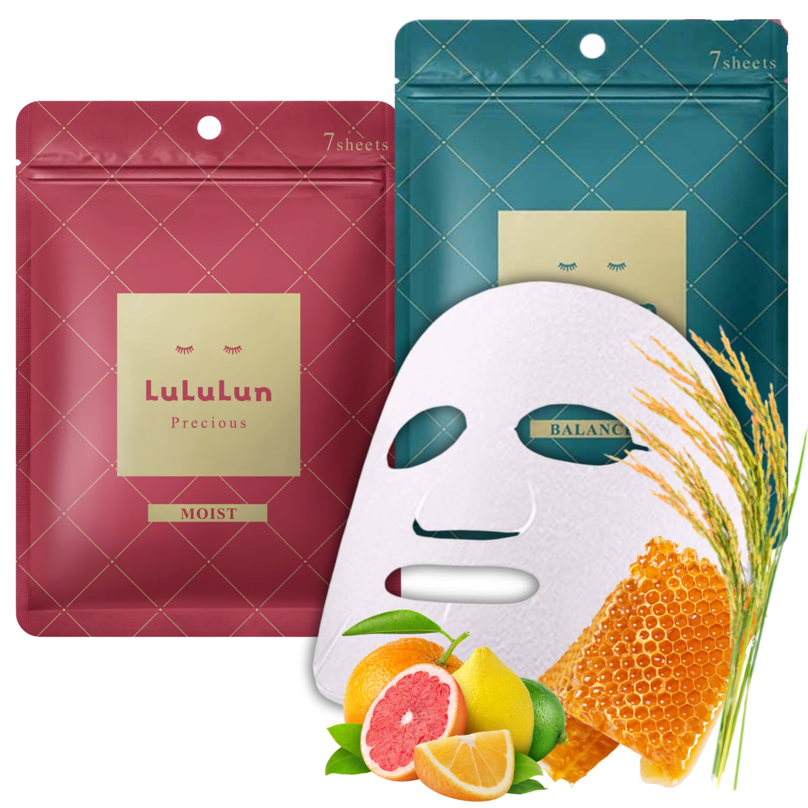 Lululun 14 Sheet Anti Aging Face Mask – Hydration, Collagen & Rice Extract | Japan Skincare