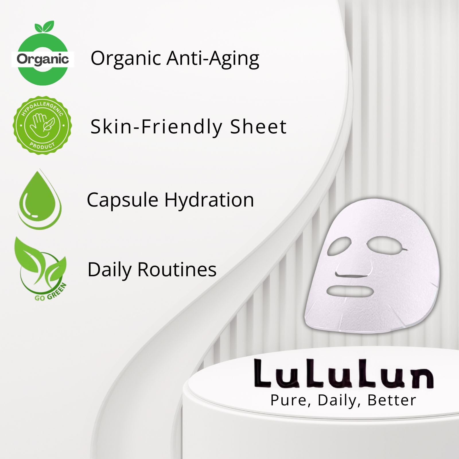 Lululun Precious Duo — 14 Sheet Anti-Aging Masks with Rose & Collagen