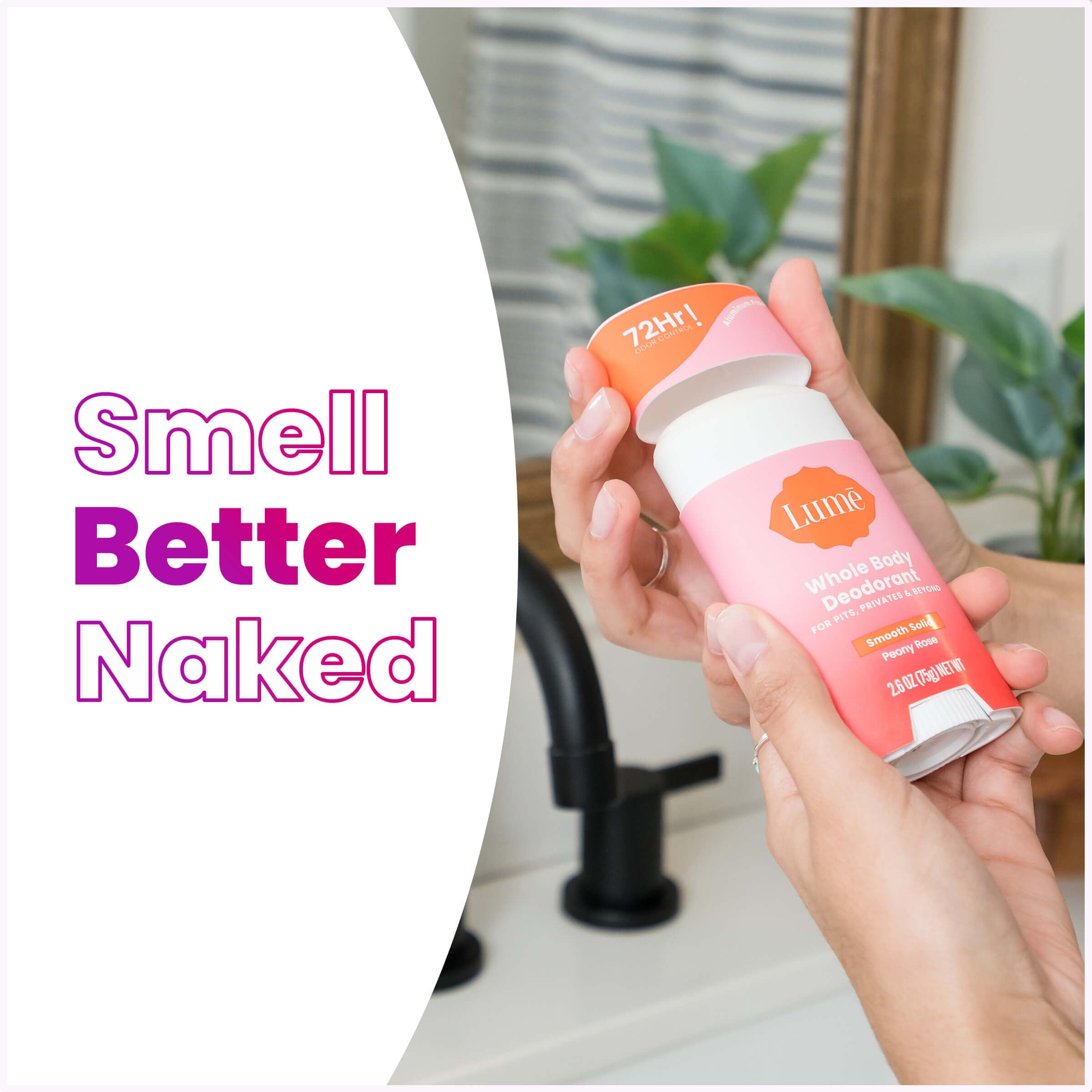 Lume Whole Body Deodorant & Soap – Aluminum-Free, Peony Rose (2.6 oz + 5 oz)