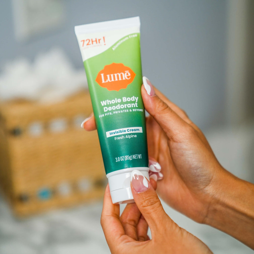 Lume Whole Body Deodorant - Fresh Alpine, Aluminum-Free & Baking Soda-Free, 72-Hour Odor Control (3.0 oz x 2)