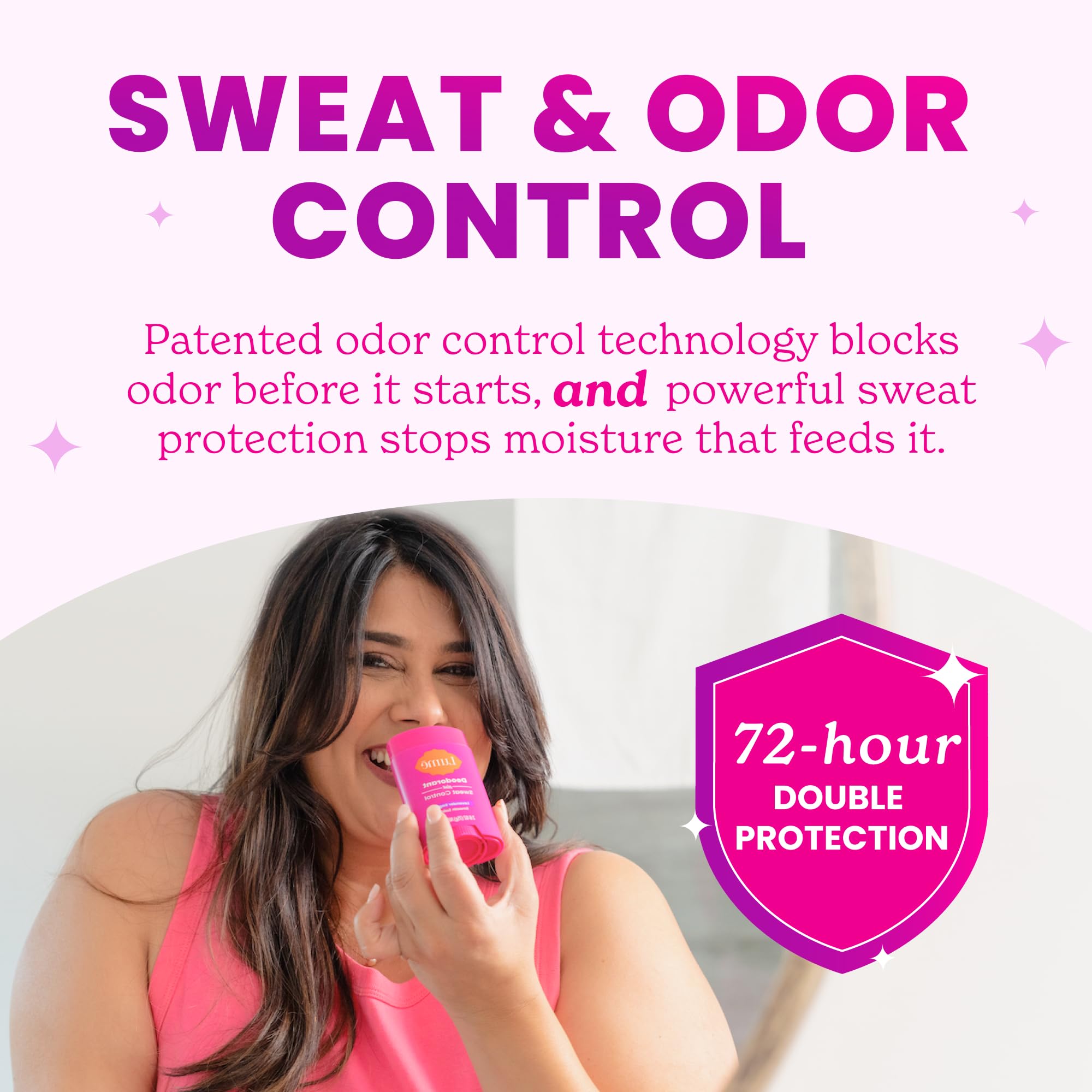 Lume Deodorant Plus Sweat Control - Maximum Strength Antiperspirant, Baking Soda Free, Clean Tangerine (2-Pack)