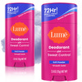 Lume Deodorant Plus Sweat Control – Extra Strength Antiperspirant, 72-Hour Odor & Sweat Protection (2 x 2.6 oz)