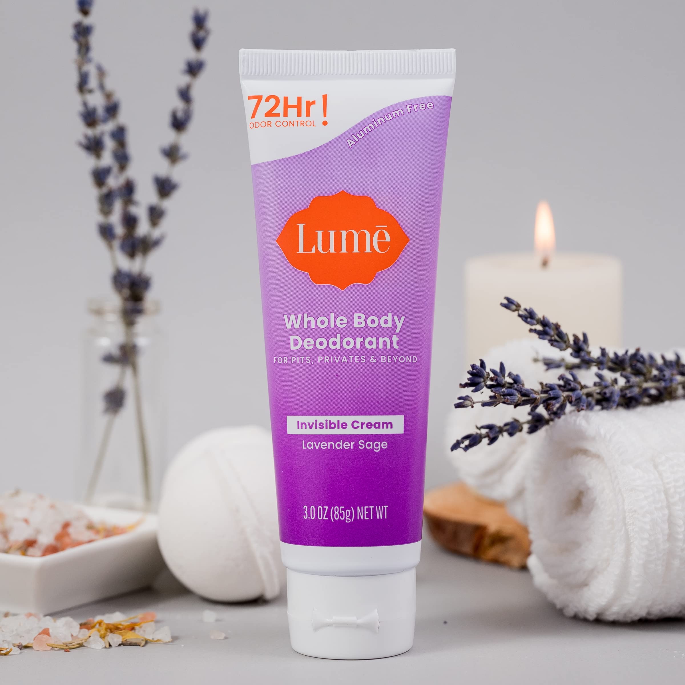 Lume Whole Body Deodorant - Lavender Sage | Aluminum-Free, 72-Hour Odor Control
