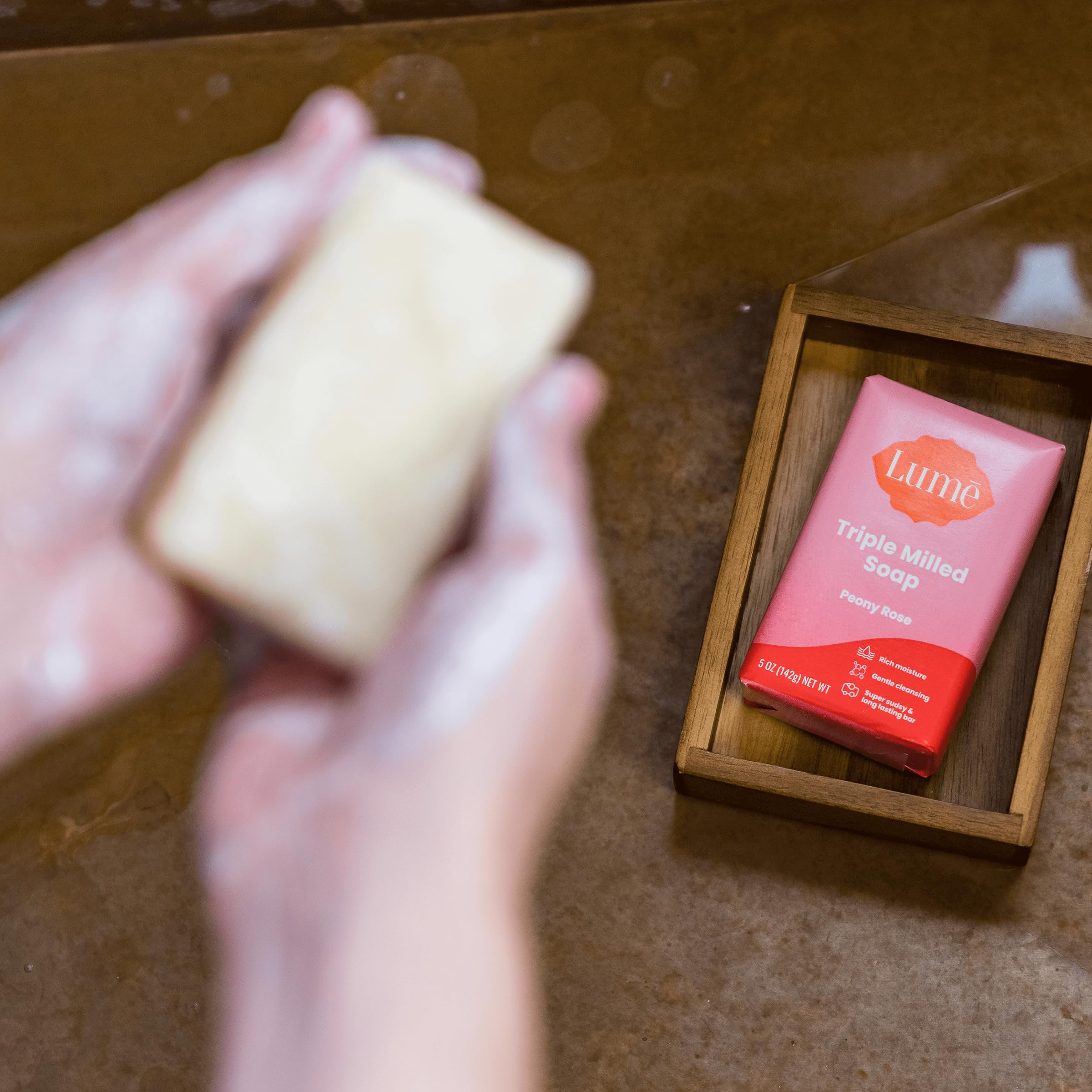 Lume Whole Body Deodorant & Soap – Aluminum-Free, Peony Rose (2.6 oz + 5 oz)