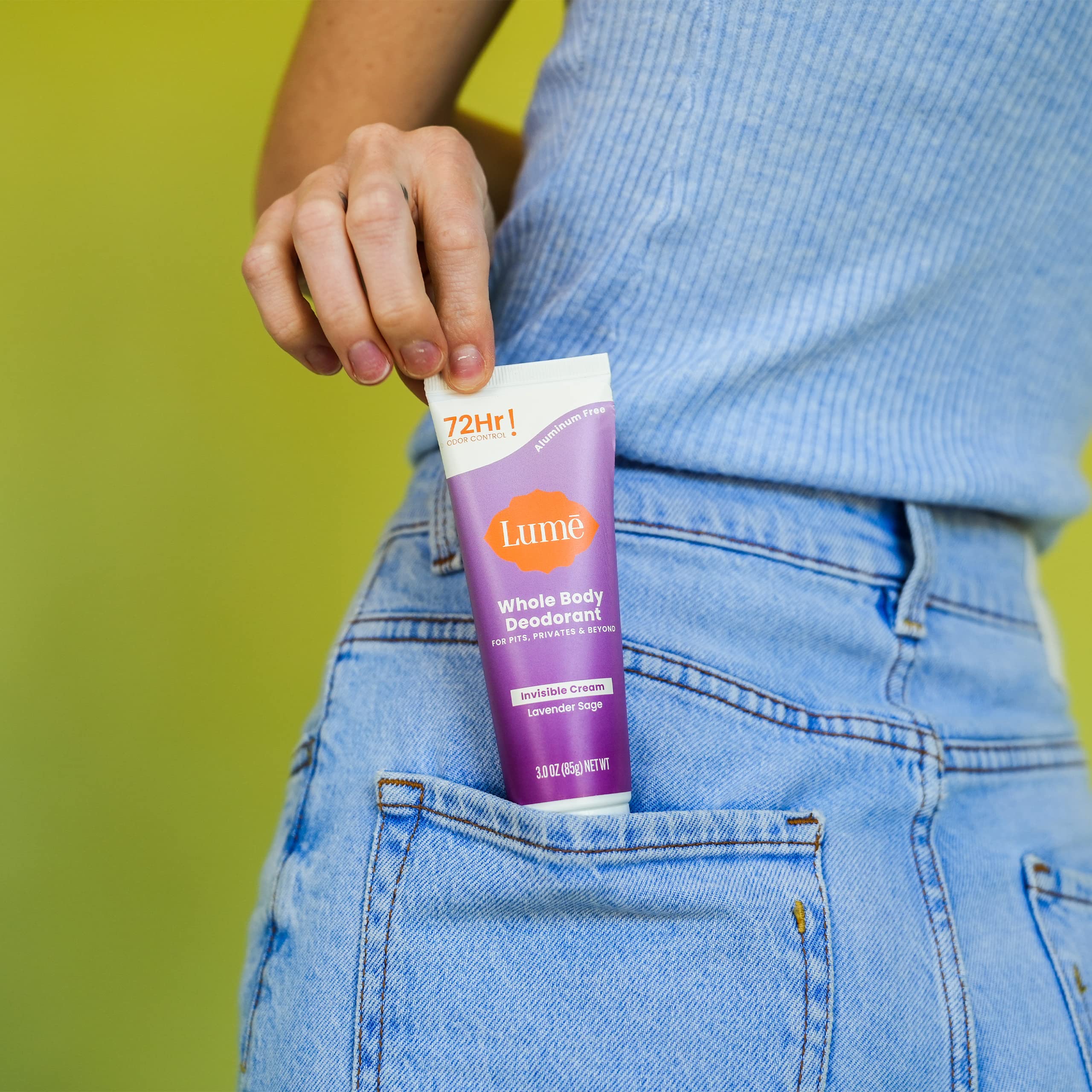 Lume Whole Body Deodorant - Lavender Sage | Aluminum-Free, 72-Hour Odor Control