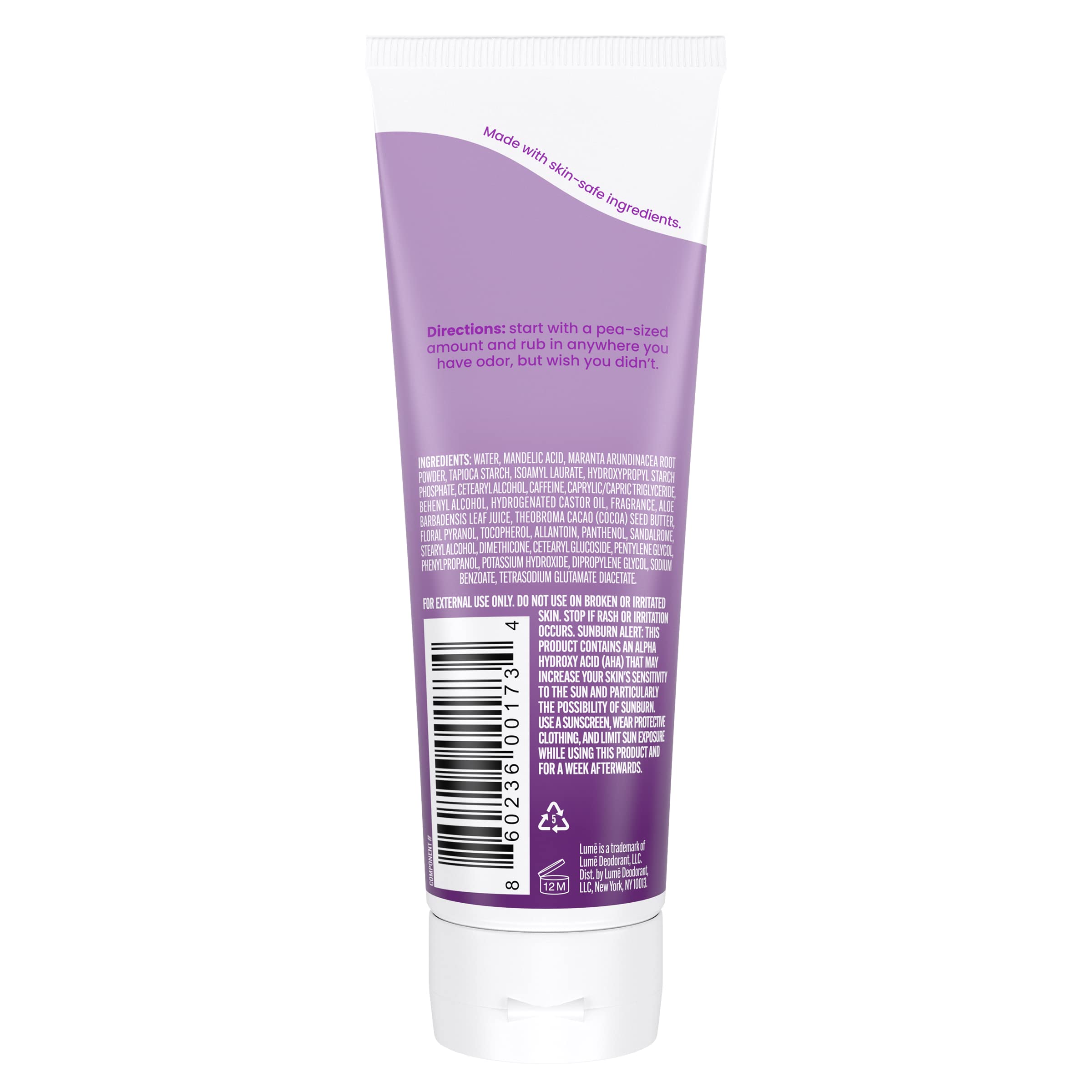Lume Whole Body Deodorant - Lavender Sage | Aluminum-Free, 72-Hour Odor Control