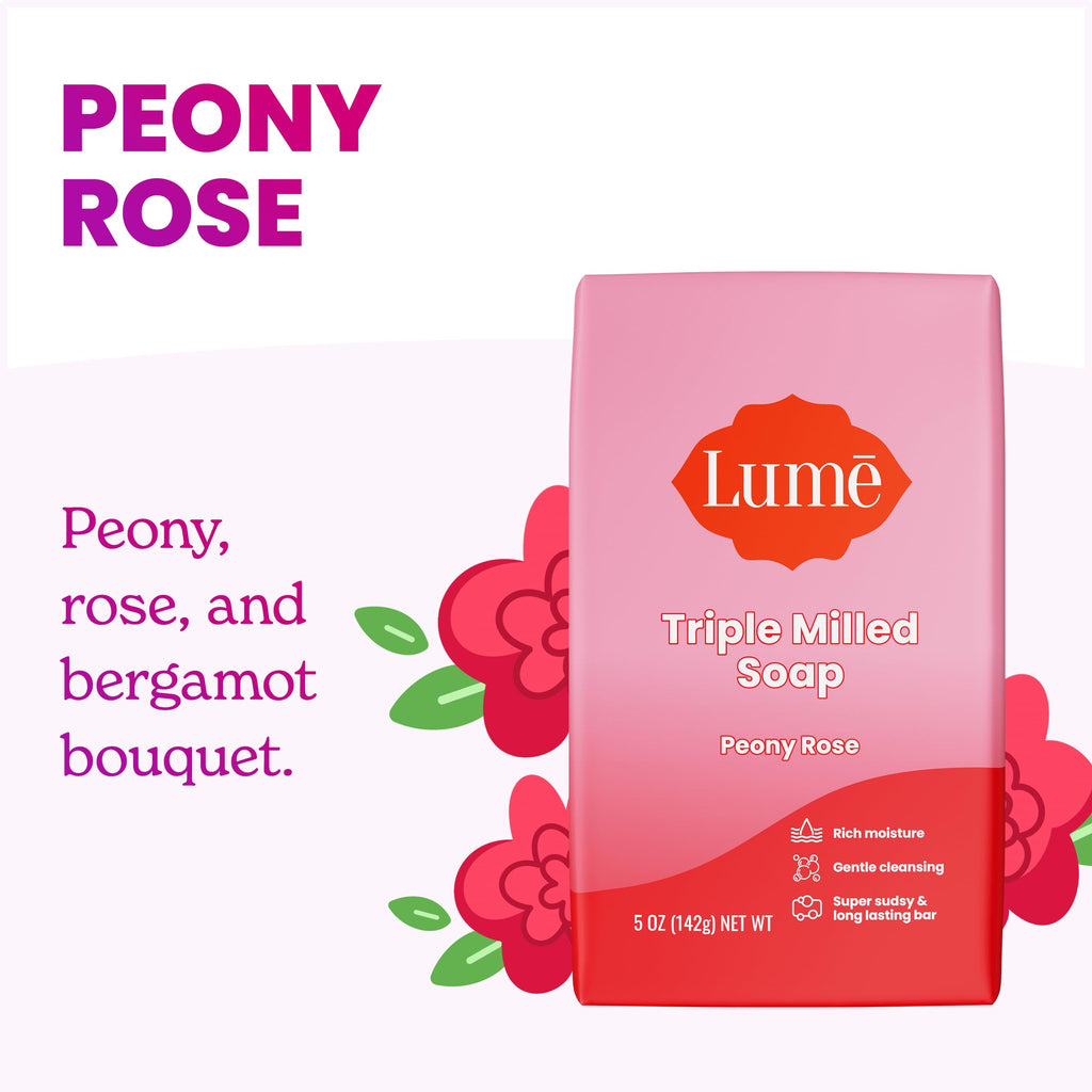 Lume Whole Body Deodorant & Soap – Aluminum-Free, Peony Rose (2.6 oz + 5 oz)