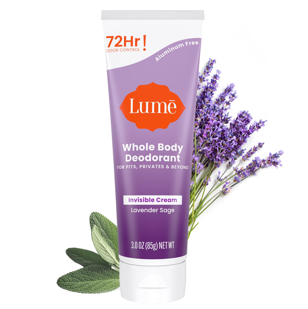 Lume Whole Body Deodorant - Lavender Sage | Aluminum-Free, 72-Hour Odor Control