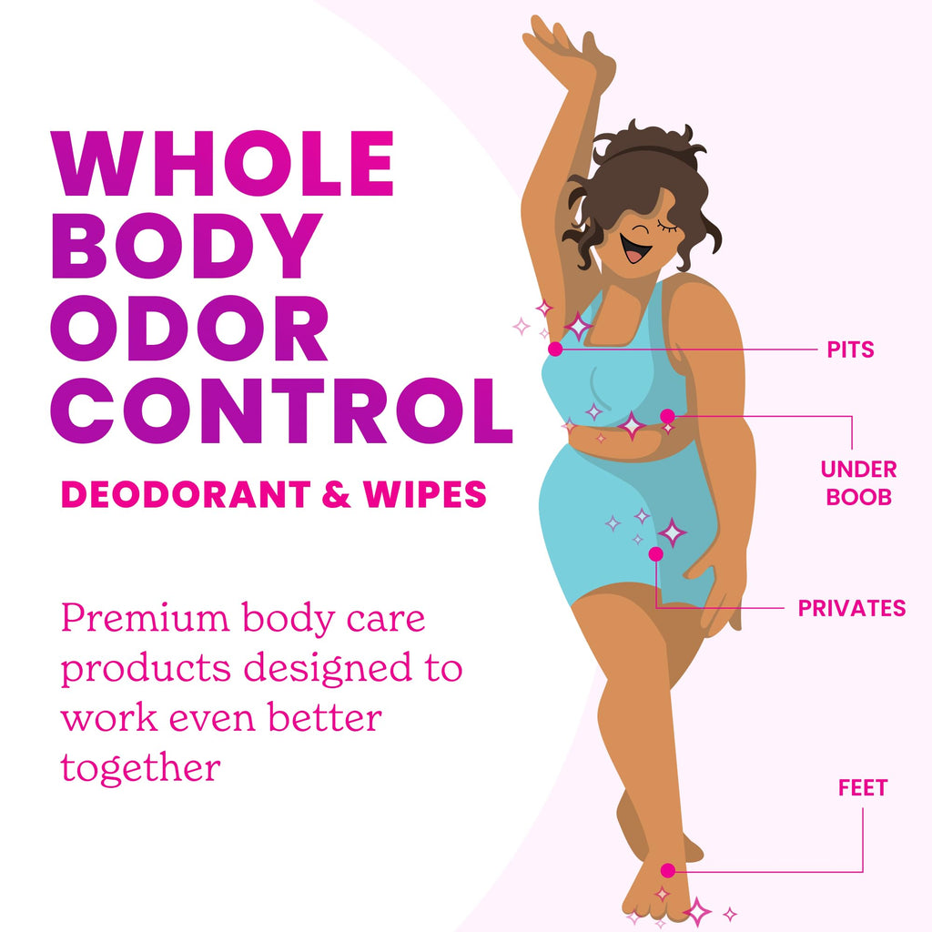 Lume Whole Body Deodorant – Unscented Stick + Flushable Wipes | Doctor Developed, Aluminum & Baking Soda Free