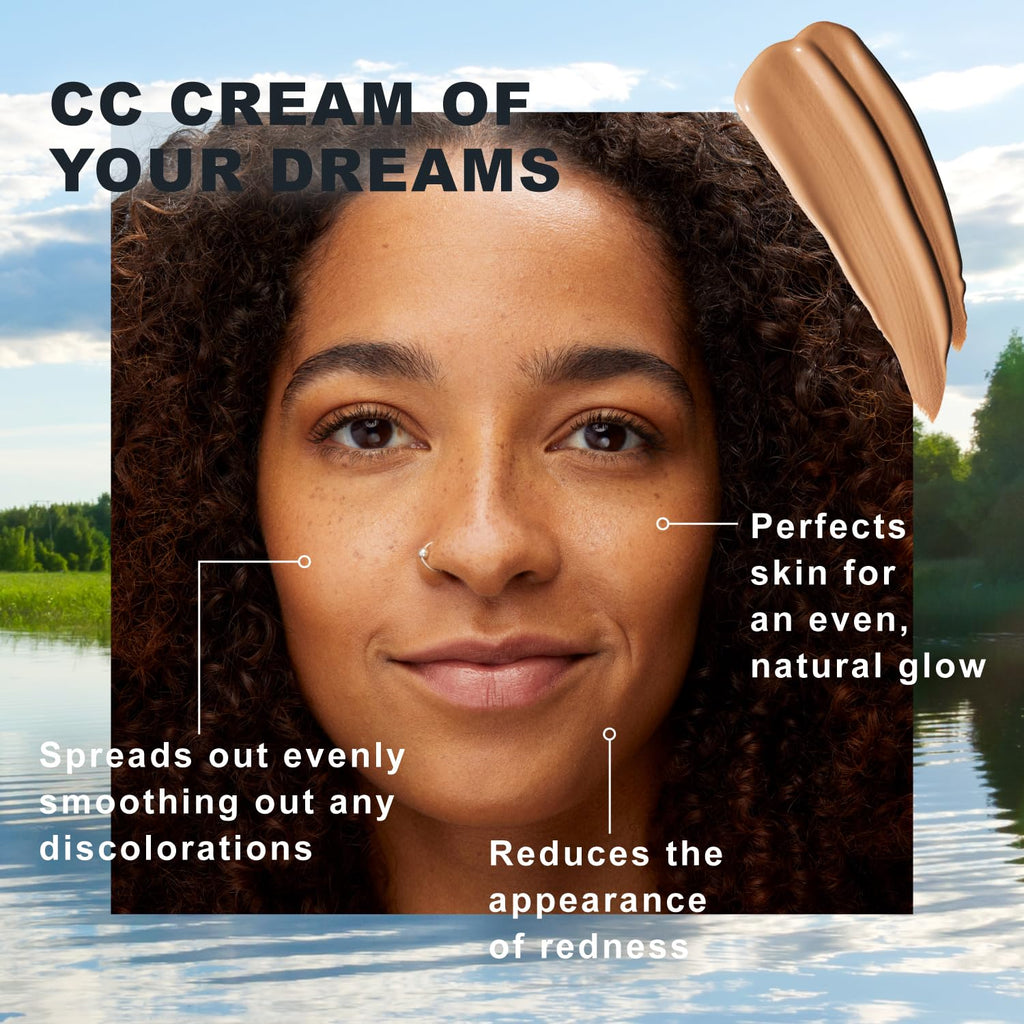 Lumene Color Correcting CC Cream – Lightweight Foundation, Medium Coverage, Deep Tan (1 oz)