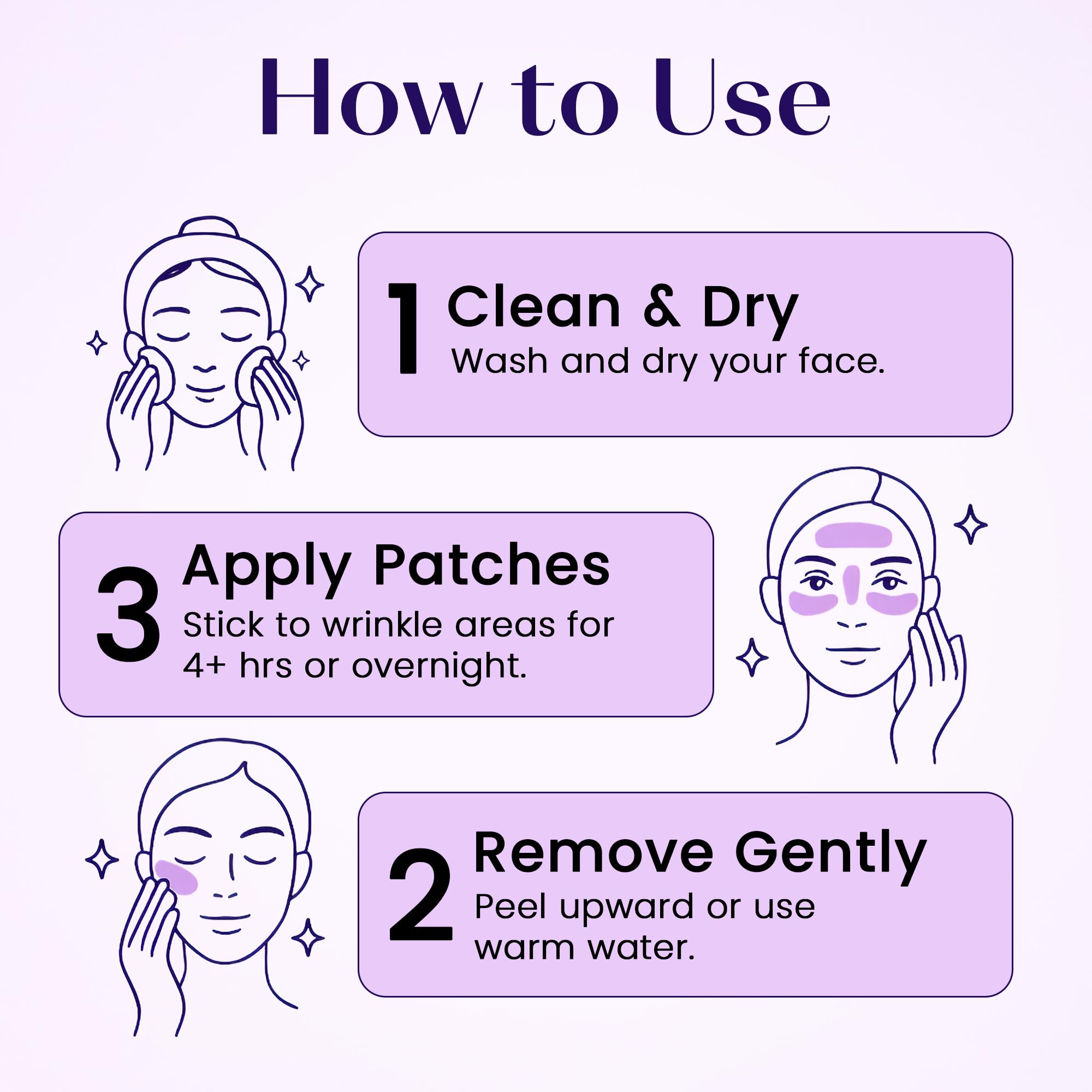 LumiDew Smile Line & Anti Wrinkle Patches – Overnight Face Tape for Forehead, Smile Lines & Lips