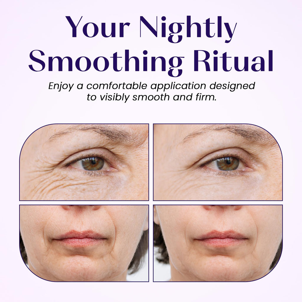 LumiDew Smile Line & Anti Wrinkle Patches – Overnight Face Tape for Forehead, Smile Lines & Lips