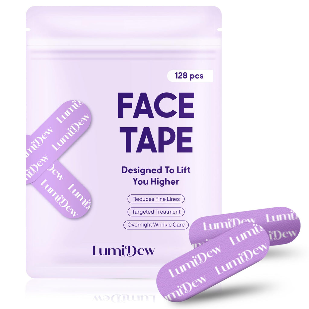 LumiDew Smile Line & Anti Wrinkle Patches – Overnight Face Tape for Forehead, Smile Lines & Lips