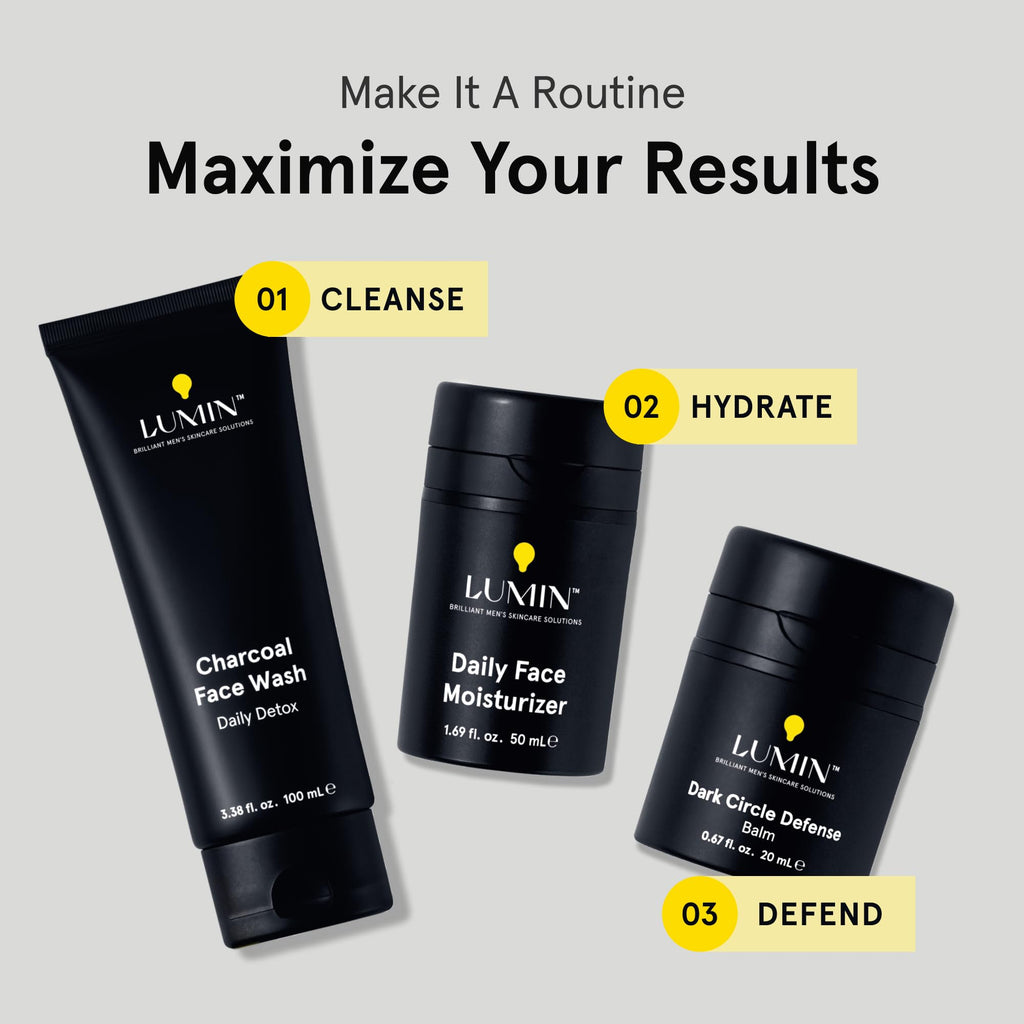 Lumin Daily Face Moisturizer for Men – Lightweight Niacinamide Hydration (50ml x 2)