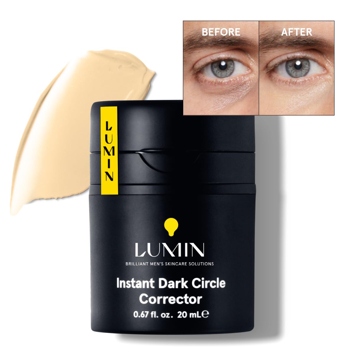 Lumin Instant Dark Circle Corrector for Men – Brighten Eyes, Reduce Puffiness (20mL)