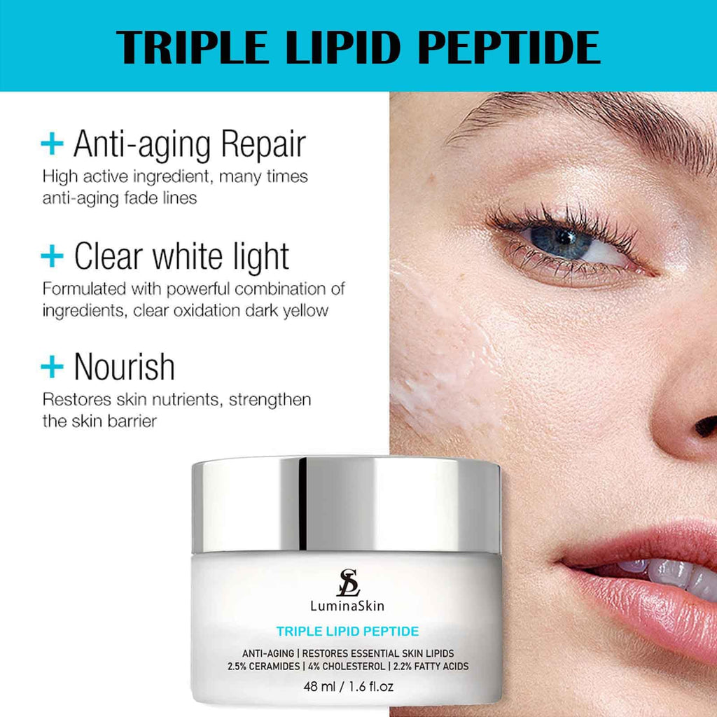 LuminaSkin Triple Lipid Peptide – Restore Mature Skin | Advanced Anti-Aging Cream