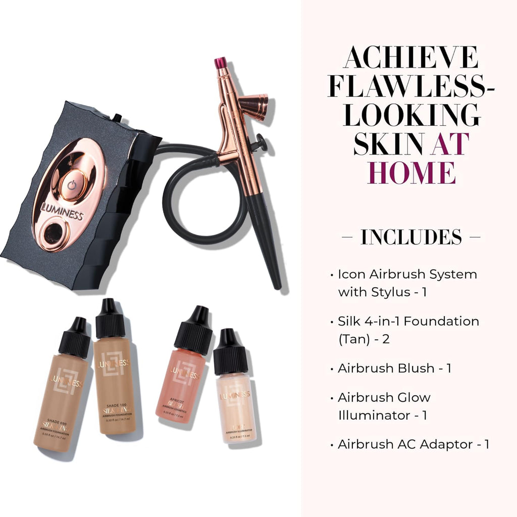 LUMINESS Air Icon Airbrush System with Tan Foundation Starter Kit
