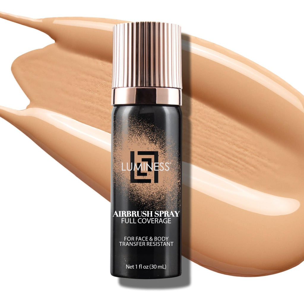 LUMINESS Airbrush Body Coverage: Tattoo Concealment & Full Coverage Foundation (Medium Warm)