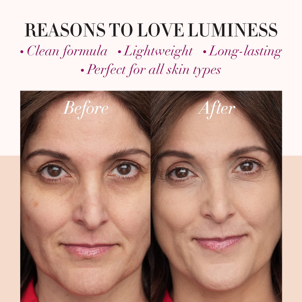 LUMINESS Silk Airbrush Foundation & Hydrating Primer Kit – Full Coverage, Hyaluronic Acid + Silk (Light Medium)