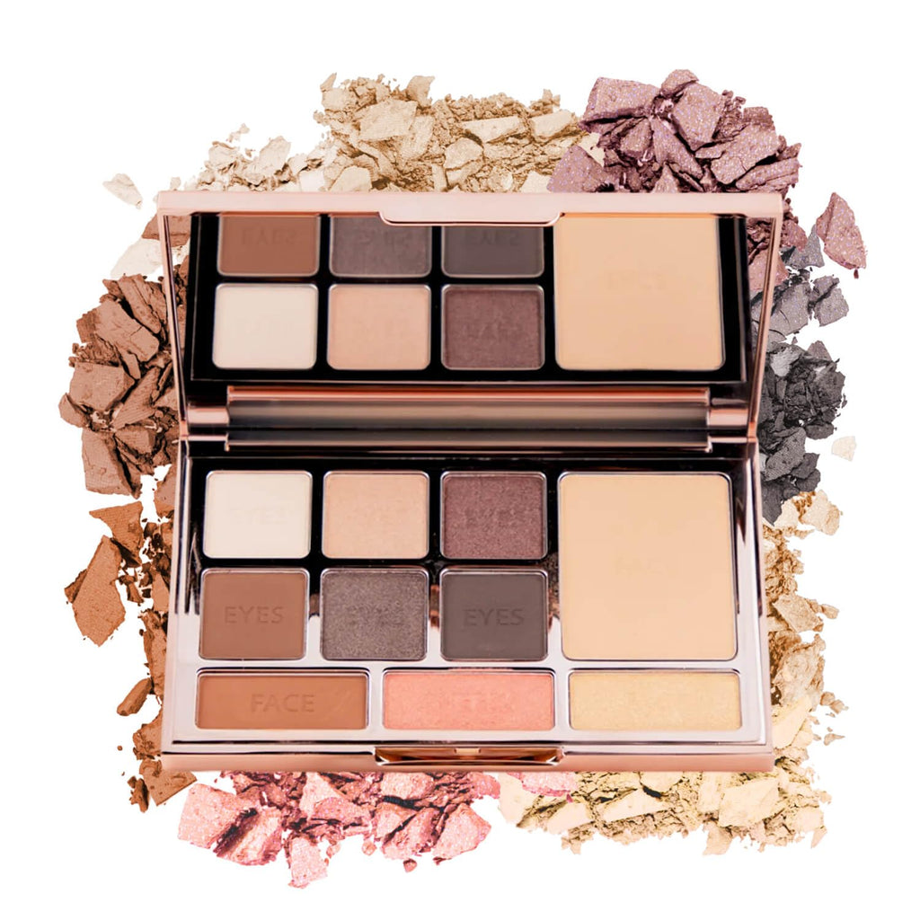 LUMINESS Face Time Essentials Palette – All-in-One Makeup Kit with 6 Eyeshadows, Bronzer, Blush, Highlighter & Powder