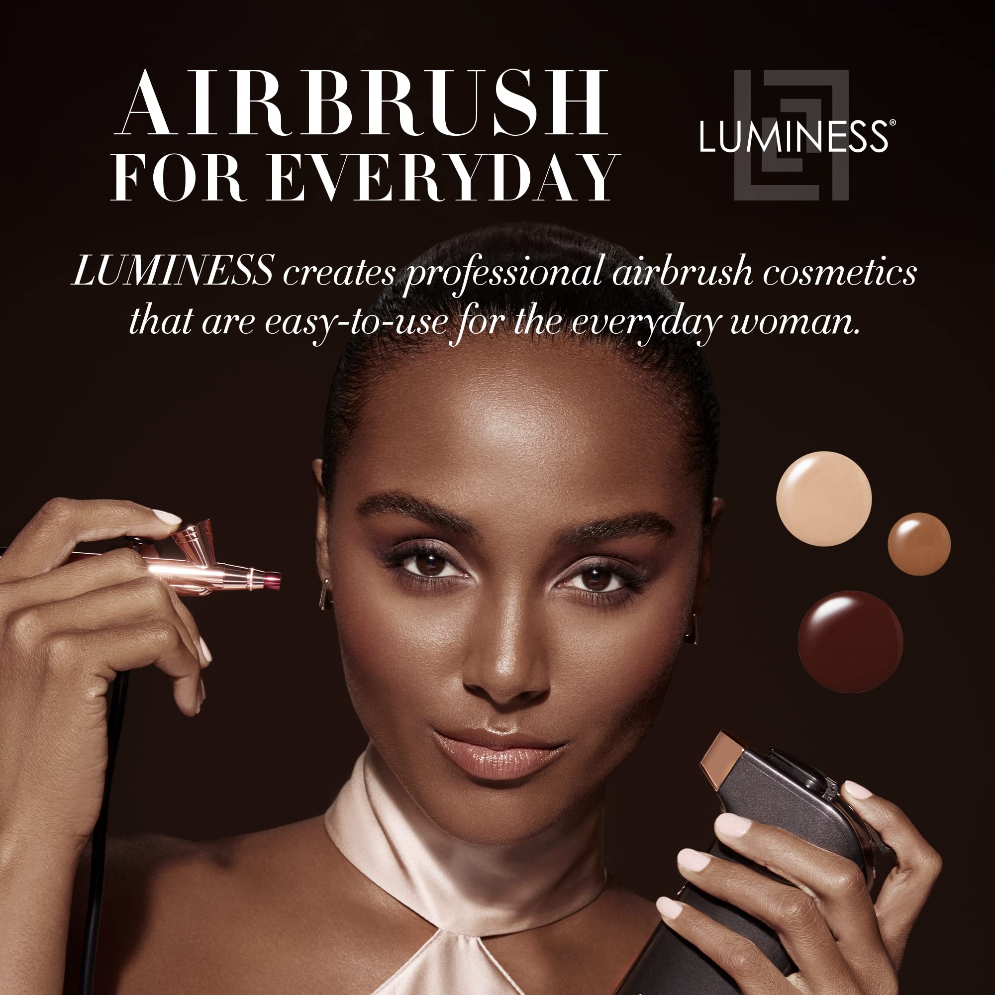 Luminess Breeze Duo Airbrush Makeup System - Deep Coverage 9-Piece Kit