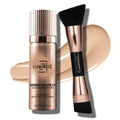 LUMINESS Silk Airbrush Spray Foundation 2-PC Kit – Buildable Coverage, Hydration, Humidity Resistant, Light Fair