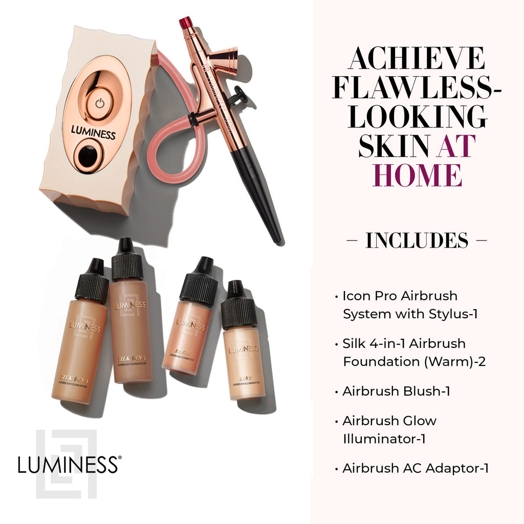 Luminess Air Icon Pro Airbrush System – Tan Starter Kit with Silk 4-in-1 Foundation