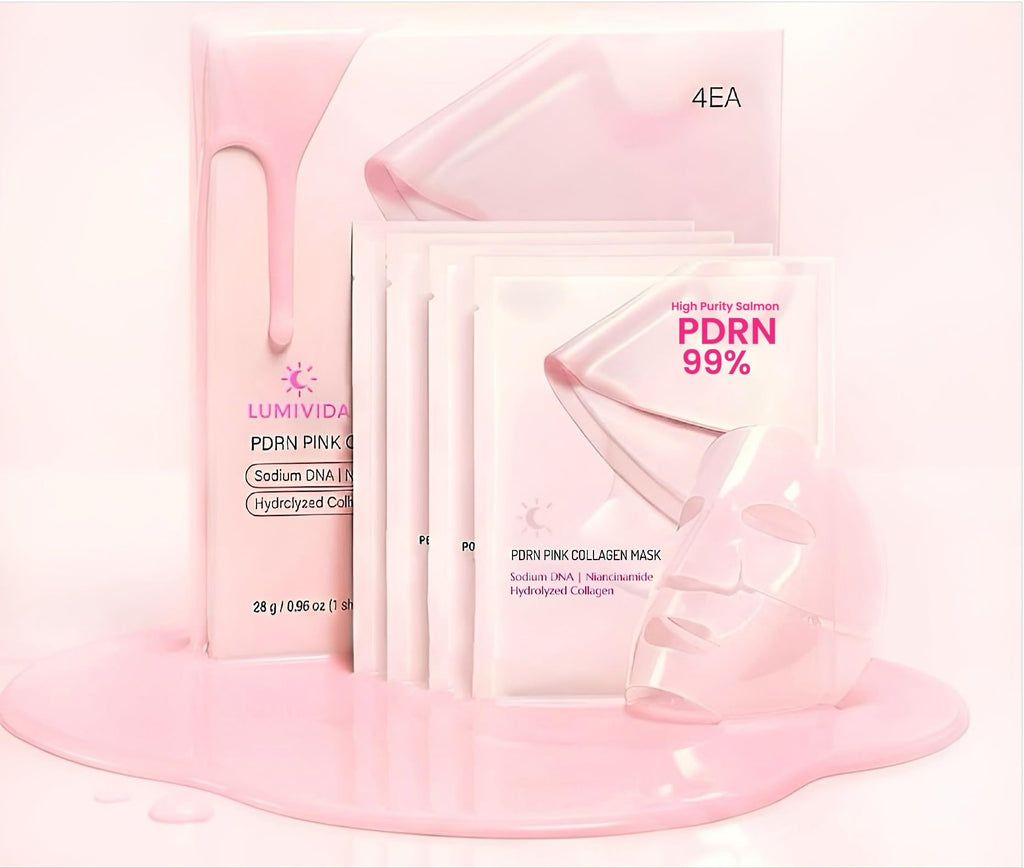 LumiVida Salmon DNA PDRN Jelly Gel Mask – Overnight Firming & Hydration (4 Pack) | K-Beauty with Niacinamide & Peptides
