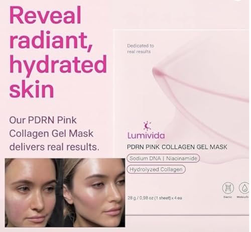 LumiVida Salmon DNA PDRN Jelly Gel Mask – Overnight Firming & Hydration (4 Pack) | K-Beauty with Niacinamide & Peptides