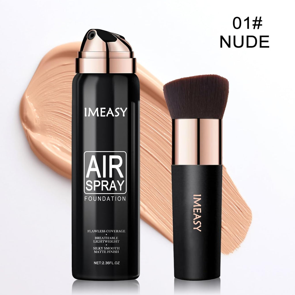 Lumiyou Airbrush Makeup Foundation Spray | Flawless Buildable Coverage, Long-Lasting & Breathable (NUDE)