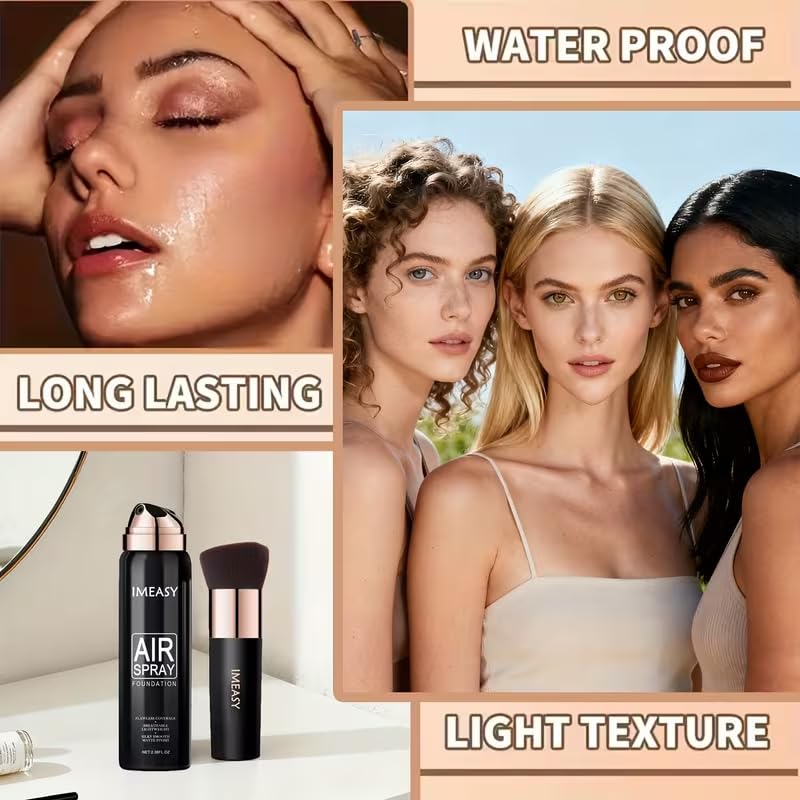 Lumiyou Airbrush Makeup Foundation Spray | Flawless Buildable Coverage, Long-Lasting & Breathable (NUDE)