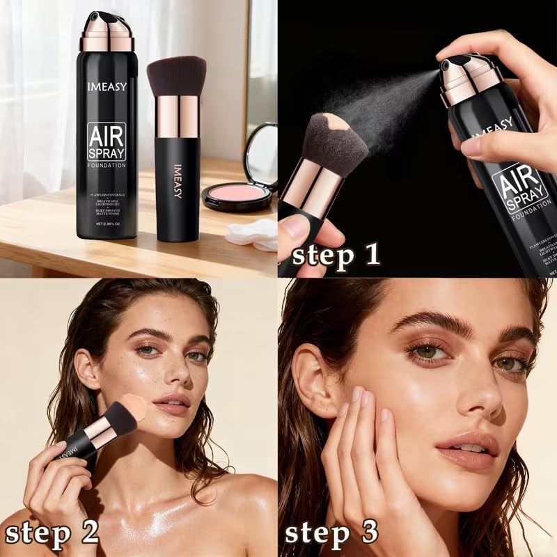 Lumiyou Airbrush Makeup Foundation Spray | Flawless Buildable Coverage, Long-Lasting & Breathable (NUDE)